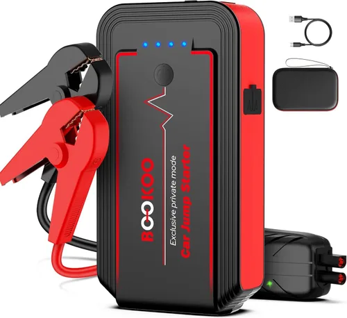 Arrancador de 4000A, arrancador portátil de batería de coche BOOKOO, paquete de batería de arranque de 12V hasta 10.0L de gasolina o 3.0L de motor