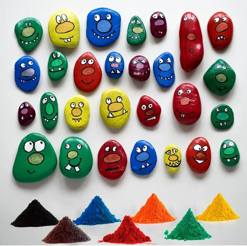 Miniatura 7 de T-MILES Polvo de óxido de hierro, paquete de 7 unidades, negro, amarillo, rojo, azul, verde, naranja, marrón óxido de hierro, 1.76 onzas cada uno