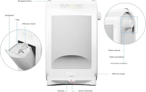 Miniatura 5 de EyeVac Pro Aspiradora sin contacto con recogedor automático - Ultra rápida y potente - Ideal para barrer pelo de mascotas, comida, suciedad