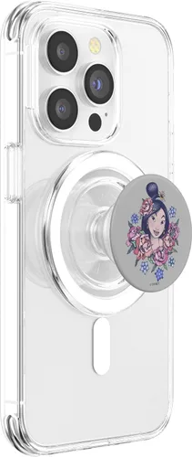 Miniatura 3 de Disney Mulan Floral Sketch Retrato PopSockets MagSafe PopGrip para iPhone
