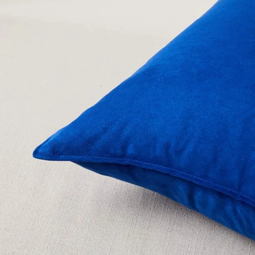 Miniatura 4 de Fancy Homi - Paquete de 2 fundas de almohada decorativas azul real de 14x14 pulgadas para sala de estar, sofá cama, sofá, decoración moderna bohemia