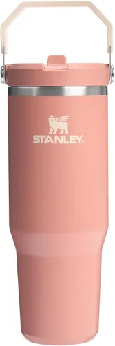 Miniatura 110 de Stanley IceFlow - Vaso con pajilla abatible con asa, de 20 onzas, tapa giratoria y popote abatible, botella de agua resistente a fugas, acero