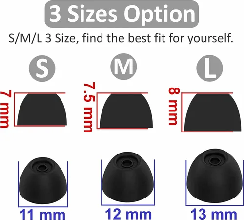 Miniatura 3 de Almohadillas de repuesto para los oídos, tapones para los oídos, geles compatibles con auriculares Samsung Galaxy Buds FE, repuesto de silicona JNSA
