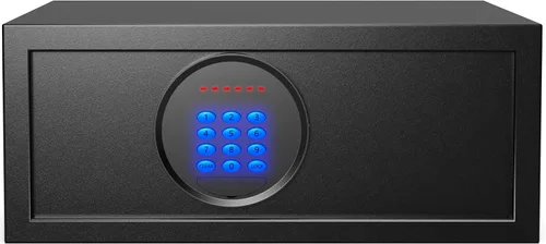 Miniatura 8 de KornerBatl Caja fuerte de hotel de 19.4 libras con contraseña del administrador, caja fuerte para el hogar con modo silencioso y LED, caja fuerte