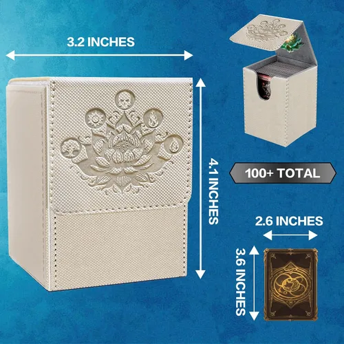 Miniatura 2 de PROMAXIBINDER Caja de cubierta MTG Commander - Se adapta a 100+ cartas, cierre magnético fuerte, caja de cubierta PU de piel para cartas de Magic