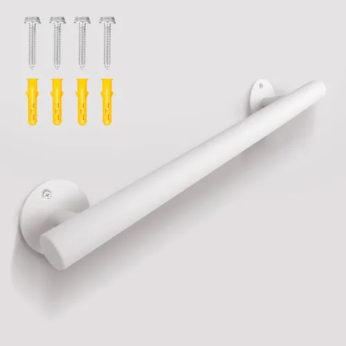 Miniatura 11 de Barandilla de escalera blanca de 4 pies para interiores, barandillas de escalera de tubería de 48 pulgadas para montar en la pared, barandillas