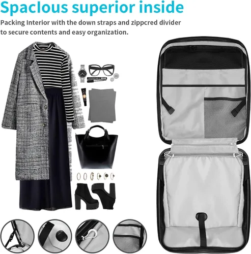 Miniatura 4 de LemoHome Equipaje expandible con ruedas giratorias, maletas grandes con diseño de asiento para niños, equipaje duro para mujeres y hombres, equipaje