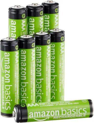 Miniatura 7 de Amazon Basics Paquete de 24 baterías recargables AAA NiMH Performance, 800 mAh, recarga hasta 1000 veces y precargadas