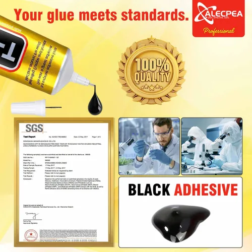 Miniatura 7 de ALECPEA Upgrade T-7000 Pegamento adhesivo negro - 2 piezas de 15 ml Adhesivo impermeable de alto rendimiento para reparaciones de precisión, 2