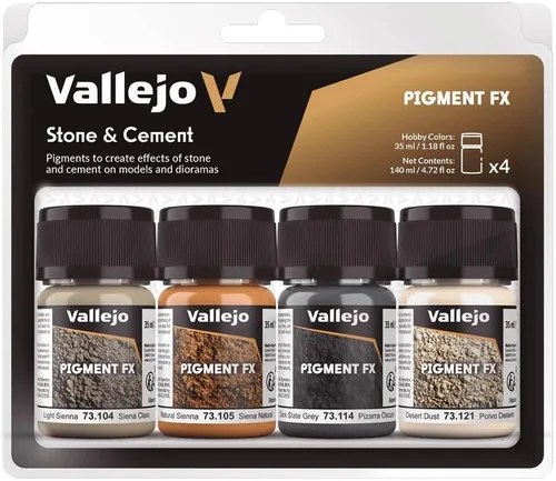 Miniatura 3 de Vallejo - Pigment FX AFV Effects, Weathering Pigments for Models & Dioramas, 4 Bottles x 35 ml (1.18 Fl. Oz.)