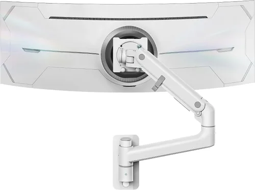 Miniatura 10 de monTEK Soporte de pared para monitor para pantallas ultraanchas de 17-57" hasta 59.4 libras, brazo de monitor individual de resorte de gas