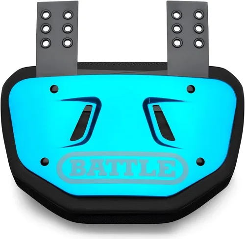 Battle Sports Placa para espalda cromada de fútbol – Protector de espalda baja de capa dura con espuma contorneada para protección de alto impacto
