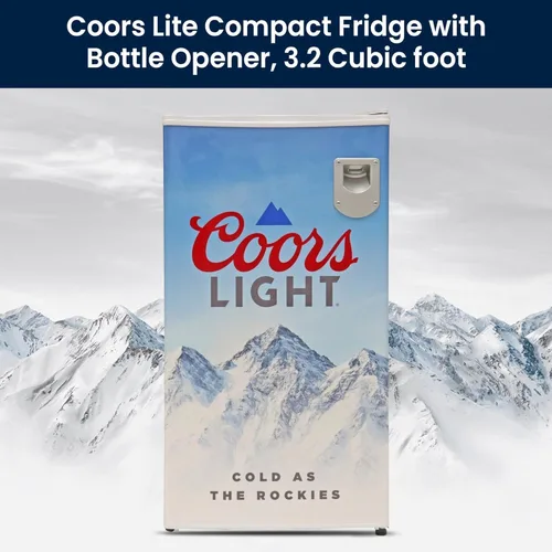 Miniatura 10 de Koolatron Coors Light Rocky Mountain - Refrigerador compacto con abridor de botellas, 90 L/95 cuartos de galón, 3.2 pies cúbicos para aperitivos