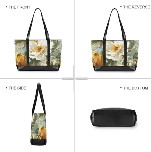 Miniatura 5 de Vintage Flower moderno portátil bolso con cremallera monederos de trabajo para enfermera trabajo con tableta bolso para laptop mujer