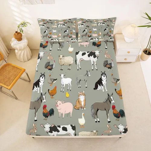 Miniatura 7 de Feelyou Juego de Ropa de Cama Gaming para Niños, Juego de Sábanas de Cama Tamaño Full, Microfibra Suave, Consola Gamer de Videojuegos, Sábana Multi