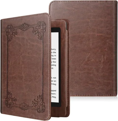 Fintie Folio para Kindle Paperwhite - Funda de cuero vegano, anti golpes, estilo libro con reposo y despertador automático (Se ajusta a la nueva 10a