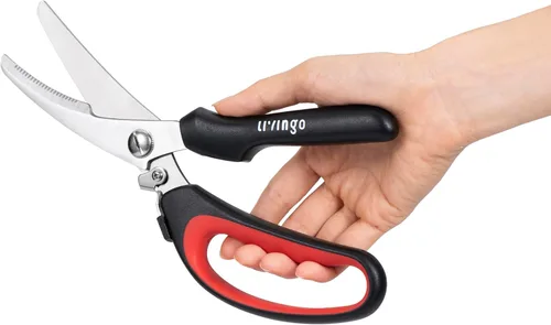 Miniatura 3 de LIVINGO Juego de 4 tijeras multiusos afiladas y resistentes para cocina, cocina, costura, corte, aves, alimentos, papel, manualidades, oficina
