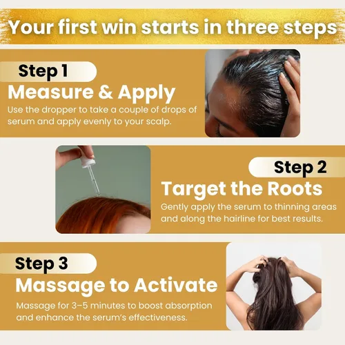 Miniatura 8 de Suero para el crecimiento del cabello para mujeres y hombres — USDA Organic, 10 en 1 Tricho10™ suero para el cuero cabelludo para un cabello más