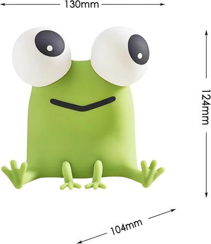 Miniatura 8 de Luz nocturna de rana para niños, bonita luz nocturna de silicona regulable para guardería, lámpara de noche recargable, regalos creativos portátiles