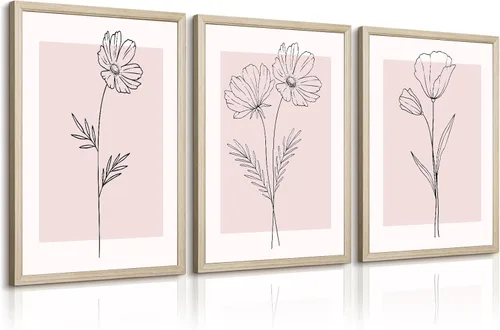 Miniatura 13 de Henri Matisse - Juego de 3 impresiones artísticas de pared de Matisse para decoración de pared, póster estético de lienzo colorido abstracto rosa