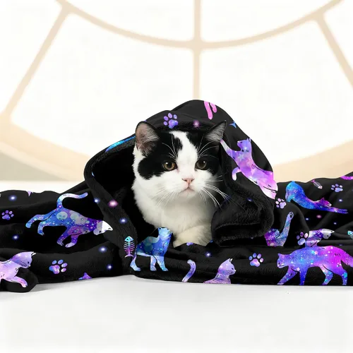 Miniatura 4 de Manta de Gato para Amantes de Gatos, Regalo Suave y Cálida de Franela, Manta de Gatos para Arropar, Regalo para Niñas, Mujeres, Niños, Adultos 50" X