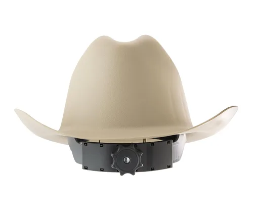 Miniatura 2 de Jackson Safety Western Outlaw - Gorro de seguridad con suspensión de trinquete de 4 puntos estilo sombrero de vaquero HDPE bronceado caja de 4 19502