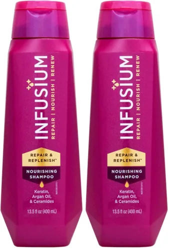 Miniatura 3 de Infusium Champú Reparador y Reconstituyente Nutritivo - Champú Hidratante y Clarificante para Acumulación - Ceramidas, Queratina y Aceite de Argán