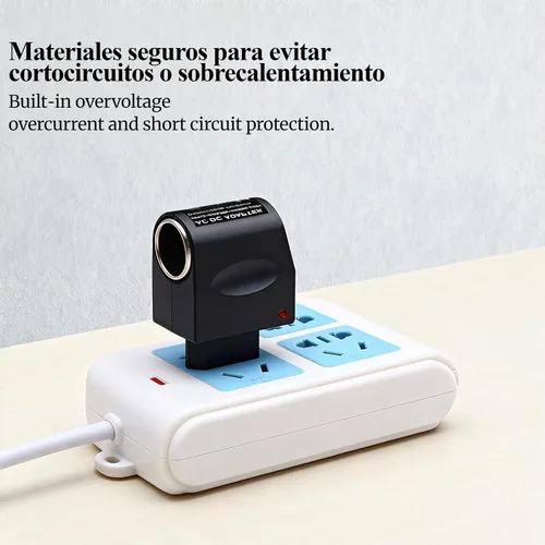 Miniatura 2 de Adaptador de corriente para encendedor de cigarrillos de automóvil, convertidor de CA a CC de 12 V CC, enchufe de pared de enchufe estadounidense