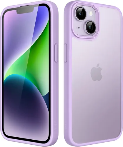 Miniatura 14 de JETech Funda mate para iPhone 14 de 6.1 pulgadas, a prueba de golpes, protección contra caídas de grado militar, cubierta trasera translúcida
