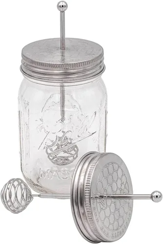 Miniatura 5 de Mason Jar Lifestyle - Olla de acero inoxidable para miel (boca regular)