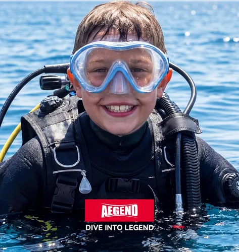 Miniatura 7 de Aegend Gafas de natación para niños con cubierta de nariz para niños de 3 a 15 años, correa de tela tejida, antivaho sin fugas