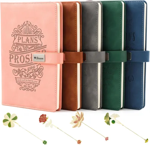 Miniatura 12 de Diarios de cuero personalizados para cuadernos bíblicos cristianos personalizados de 5 x 7 pulgadas, cuaderno de bocetos, diario de viaje, regalos