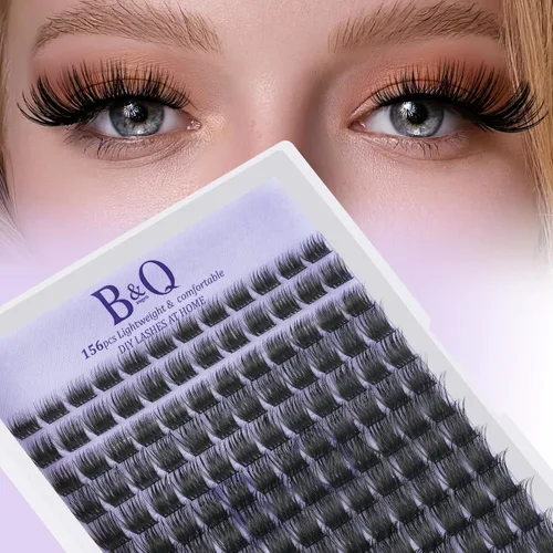 Miniatura 8 de B&Qaugen Racimos de Pestañas 156PCS Kit de Racimos de Pestañas B01+B02+B19 Kit de Extensión de Pestañas DIY Kit de Extensión de Pestañas 8-18mm