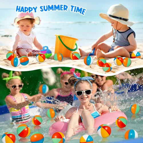 Miniatura 4 de Mini bolas de estrés para playa, bola de estrés para alivio del arco iris, juego de piscina, bolas de espuma de poliuretano para playa hawaiana