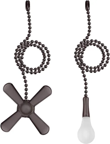 Miniatura 9 de Extensor de cadena para ventilador de techo, extra largo con bombilla decorativa de vidrio esmerilado y cable de ventilador, se adapta a todos