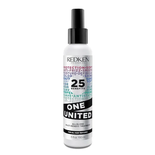 Redken One United - Acondicionador sin enjuague todo en uno, tratamiento multibeneficio para todo tipo de cabello, protector térmico y desenredante