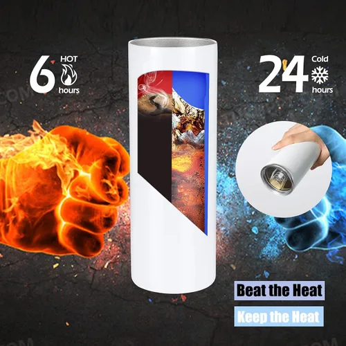 Miniatura 5 de YOUKE OLA Paquete de 24 vasos de sublimación rectos y delgados de 20 onzas para transferencia de calor, caja de regalo individual, vaso aislado