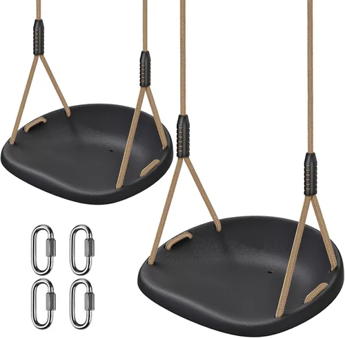 SELEWARE Asiento de columpio resistente para adultos y niños, columpio de árbol con cuerdas a prueba de clima, accesorios para patio trasero,