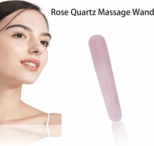 Miniatura 4 de Varita de masaje de piedra, varita de masaje de cristal, 3.93 pulgadas de cuarzo natural, varita de masaje facial, herramienta de masaje de palo