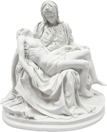 Estatua católica de Pieta Michelangelo de 18 pulgadas Jesús María Vittoria Collection Made in Italy