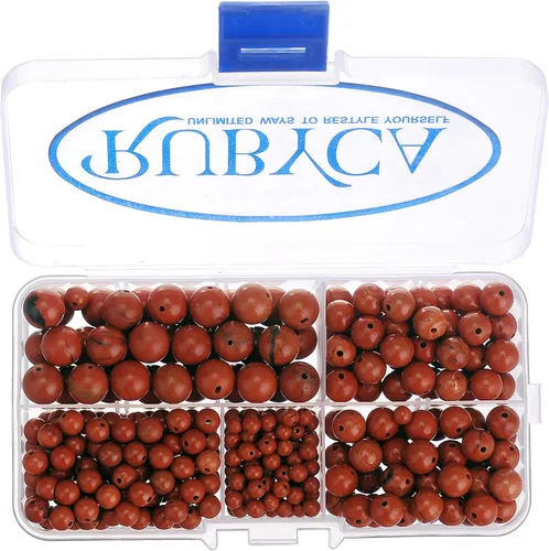 Miniatura 15 de RUBYCA Natural negro lava piedras preciosas redondas sueltas cuentas organizador caja de plástico fabricación de joyas mezcla tamaños