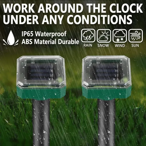 Miniatura 4 de Repelente de topos ultrasónico alimentado por energía solar para jardín de césped al aire libre para serpientes, topos, topes, marmotas, ratones