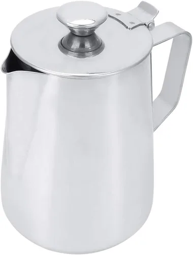 Miniatura 5 de Jarra de arte latte de 33.8 fl oz, jarra de espuma de leche de acero inoxidable, taza de café, jarra de espuma de leche para máquinas de espresso