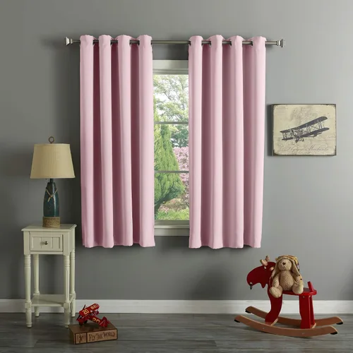 Miniatura 49 de Best Home Fashion Paneles de cortinas opacas con aislamiento térmico de alta calidad para tratamiento de ventanas, para dormitorio, acero inoxidable