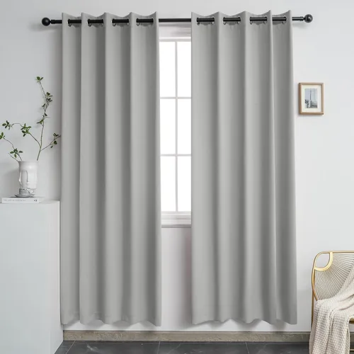 Miniatura 40 de YGO - Cortinas verdes de 183 cm de ancho por 213 cm de largo para dormitorio - Cortinas opacas con ojales en la parte superior, extra anchas