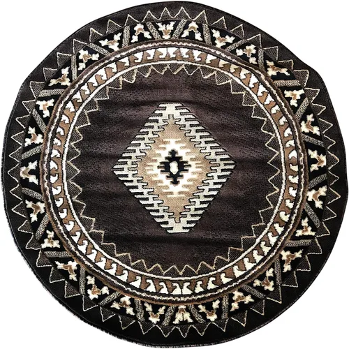 Miniatura 10 de Kingdom South West - Alfombra ovalada de nativos americanos, diseño bereber beige, D143 (3 pies x 4 pies 7 pulgadas, ovalada)
