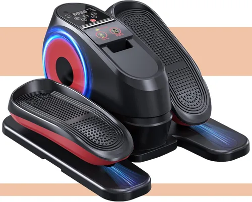 Under Desk Elliptical Machine, Electric Exerciser Pro with 16 Adjustable Speed, Quiet and Fully Assembled with Remote Control & Non-Slip Foot Straps