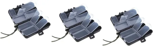Miniatura 7 de INOOMP Caja de almacenamiento rosa para accesorios de pesca con mosca, caja de aparejos de pesca de plástico, 9 compartimentos