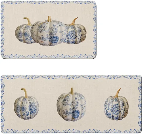 Miniatura 6 de Tapete de baño tradicional de calabazas para bañera, antideslizante, de secado rápido y absorbente, tierra de diatomeas, para ducha, fregadero