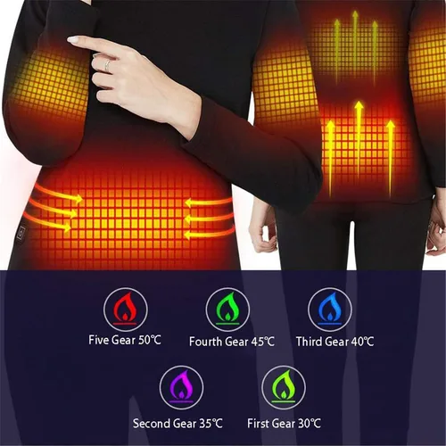 Miniatura 6 de MLKJXD Men's Thermal Underwear Suit USB Electric Heating Long-sleeved Eight-zone App to Intelligently Adjust The Temperature